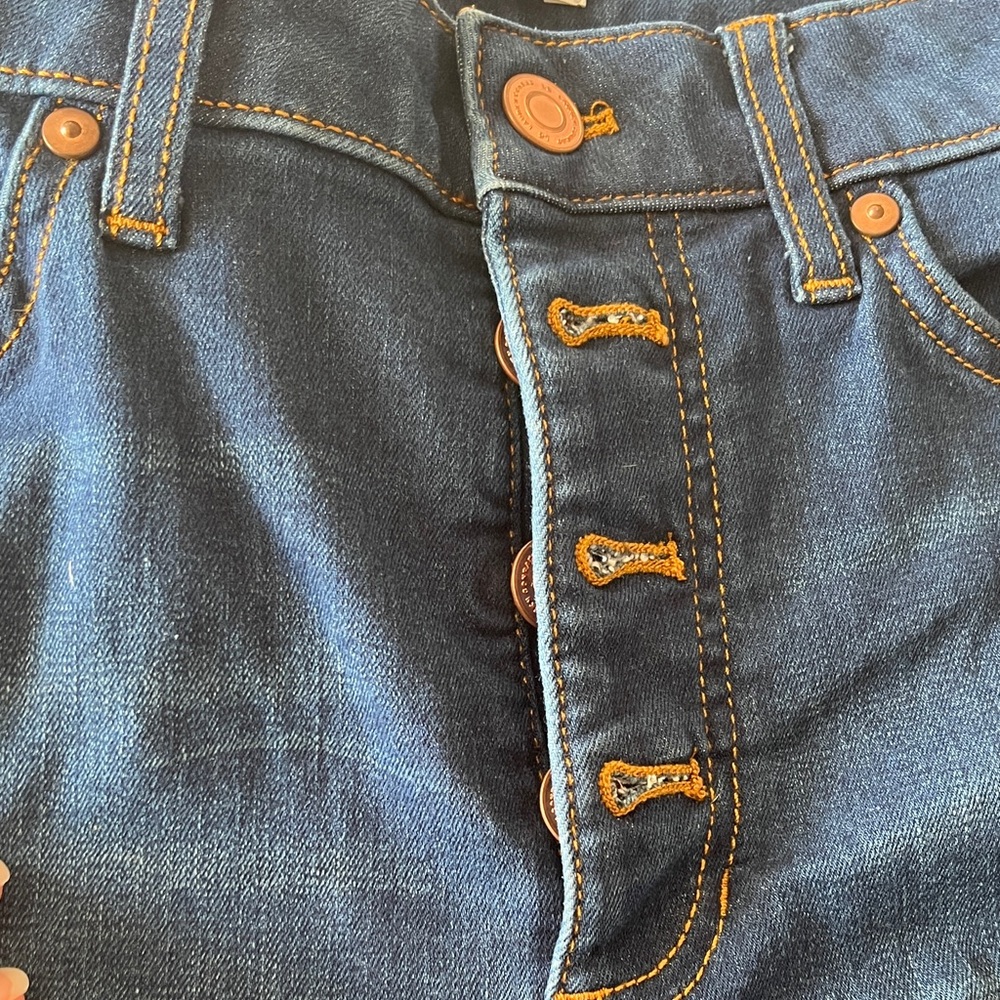 Lauren Conrad Super High Rise Flare Blue Jeans size 10 - Picture 4 of 8